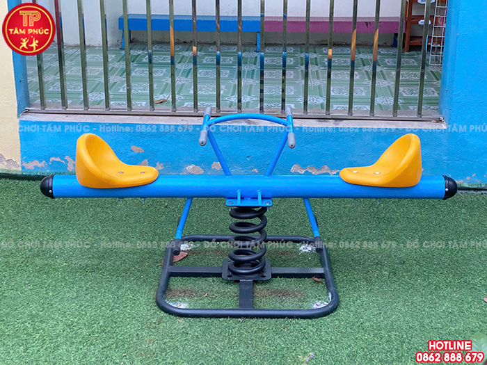 Bập bênh lò xo ngoài trời 2 chỗ ngồi cho trẻ em TP3-024