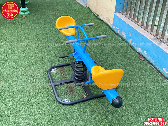 Bập bênh lò xo ngoài trời 2 chỗ ngồi cho trẻ em TP3-024