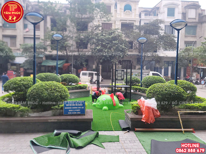 Công trình: Thi công lắp đặt đồ chơi ngoài trời trẻ em cho khu chung cư tại Hà Nội