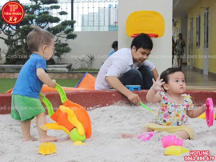 Cát trắng cho sân khu vui chơi trẻ em giá tốt TP-KVC-005