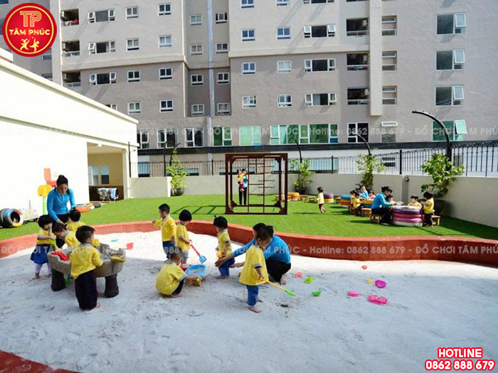 Cát trắng cho sân khu vui chơi trẻ em giá tốt TP-KVC-005