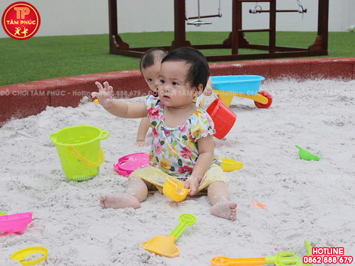 Cát trắng cho sân khu vui chơi trẻ em giá tốt TP-KVC-005