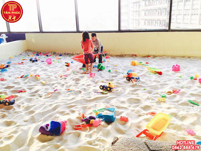 Cát trắng cho sân khu vui chơi trẻ em giá tốt TP-KVC-005