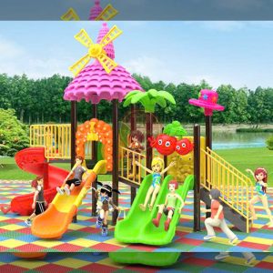 Bộ cầu trượt liên hoàn ngoài trời nhập khẩu cho bé 3 khối TP1-194