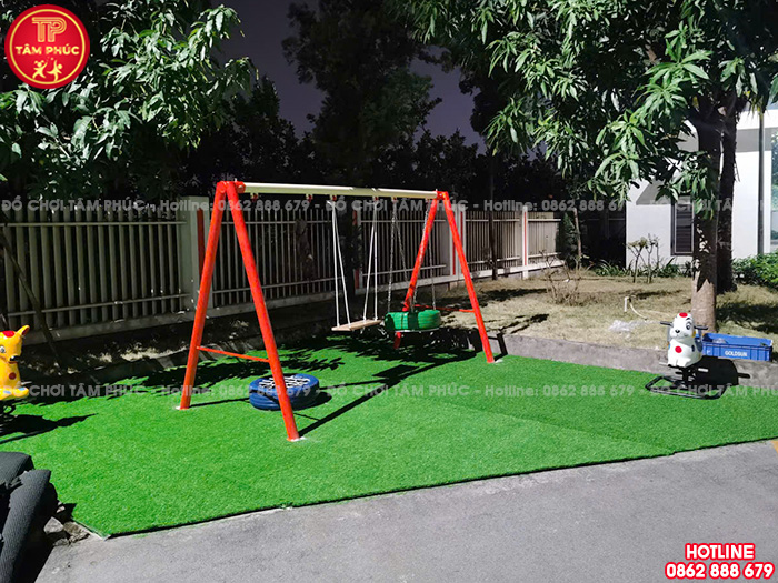 Công trình lắp đặt sân chơi trẻ em ngoài trời cho trường mầm non tư thục