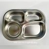 Khay cơm inox 4 ngăn cho bé trường mầm non giá tốt NT7-021