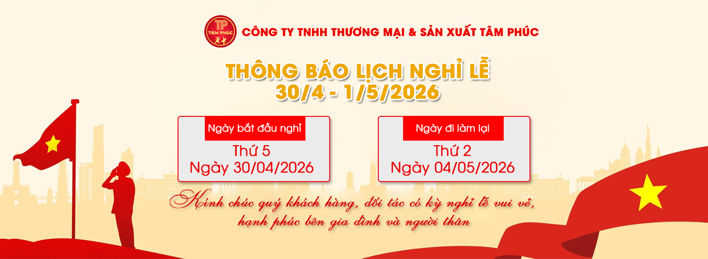 Thông báo nghỉ lễ 30/4 - 1/5/2026 - Đồ Chơi Tâm Phúc
