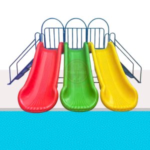 Cầu trượt bể bơi 3 máng trượt nhựa nhập khẩu TP12-030