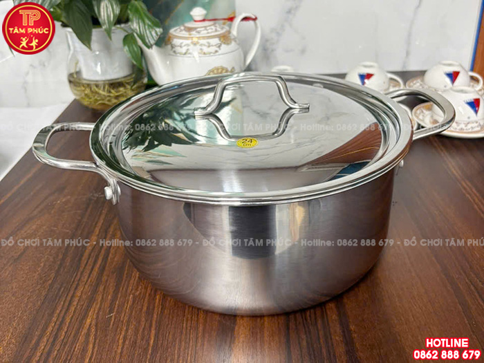 Nồi bếp từ inox 5 lít cho trường mầm non NT8-020