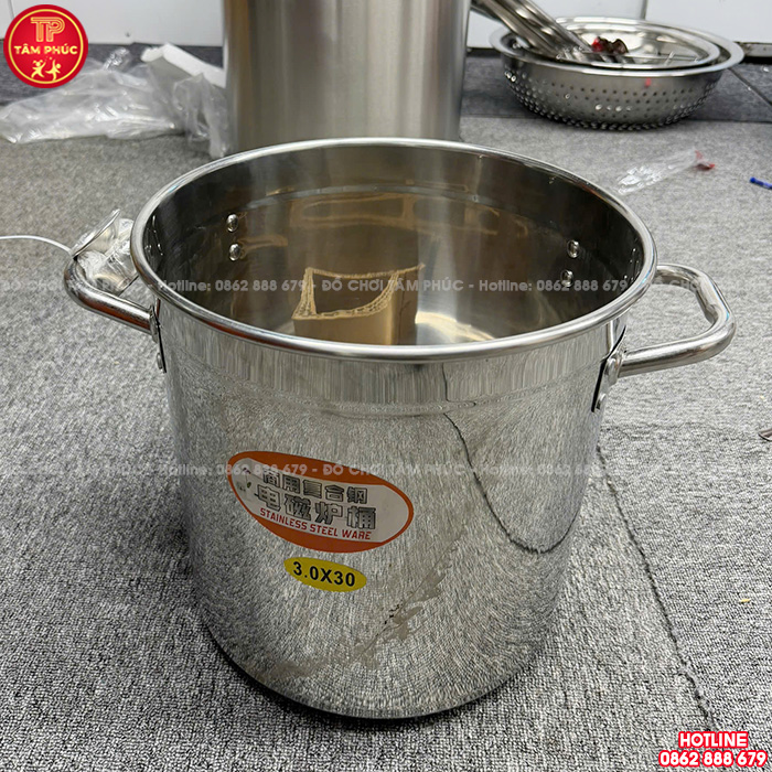 Nồi inox 20 lít cho bếp trường mầm non NT8-026