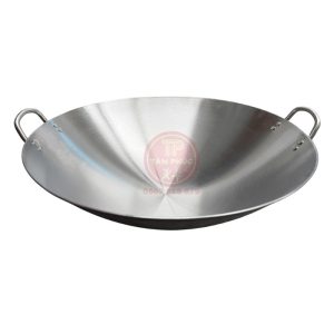Chảo đáy lõm 50cm thép không gỉ cho trường mầm non NT8-029