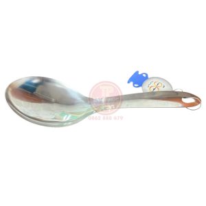 Muôi bẹt inox cán ngắn cho bếp ăn trường mầm non NT8-038