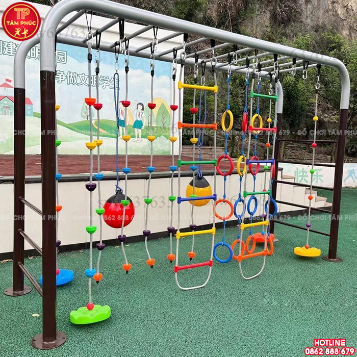 Bộ xà đu đa năng kèm dây leo cho bé ngoài trời TP7-034