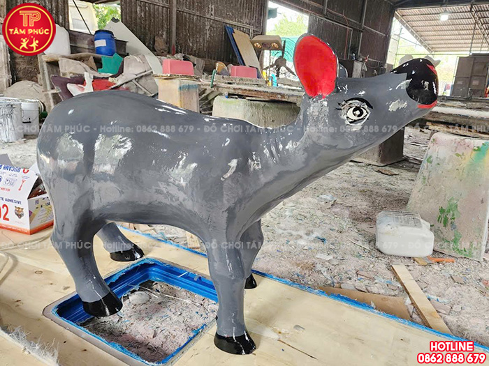 Tượng con Nghé cho vườn cổ tích trường mầm non TP8-037