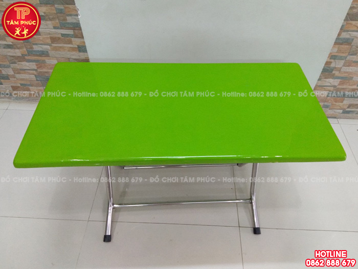 Bàn nhựa đúc mầm non chân gấp inox NT1-020