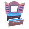 Bộ bàn ghế Kidsmart vui học máy tính cho bé mầm non gỗ MDF NT1-021