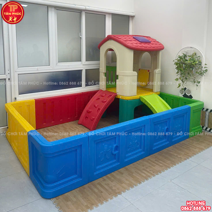 Bể bóng nhựa hình chữ nhật cho bé mầm non NK9-007