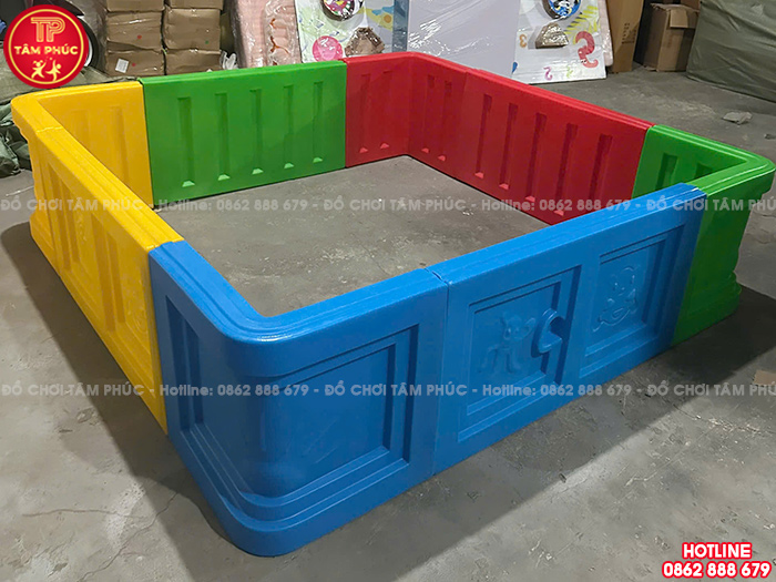 Bể bóng nhựa hình chữ nhật cho bé mầm non NK9-007